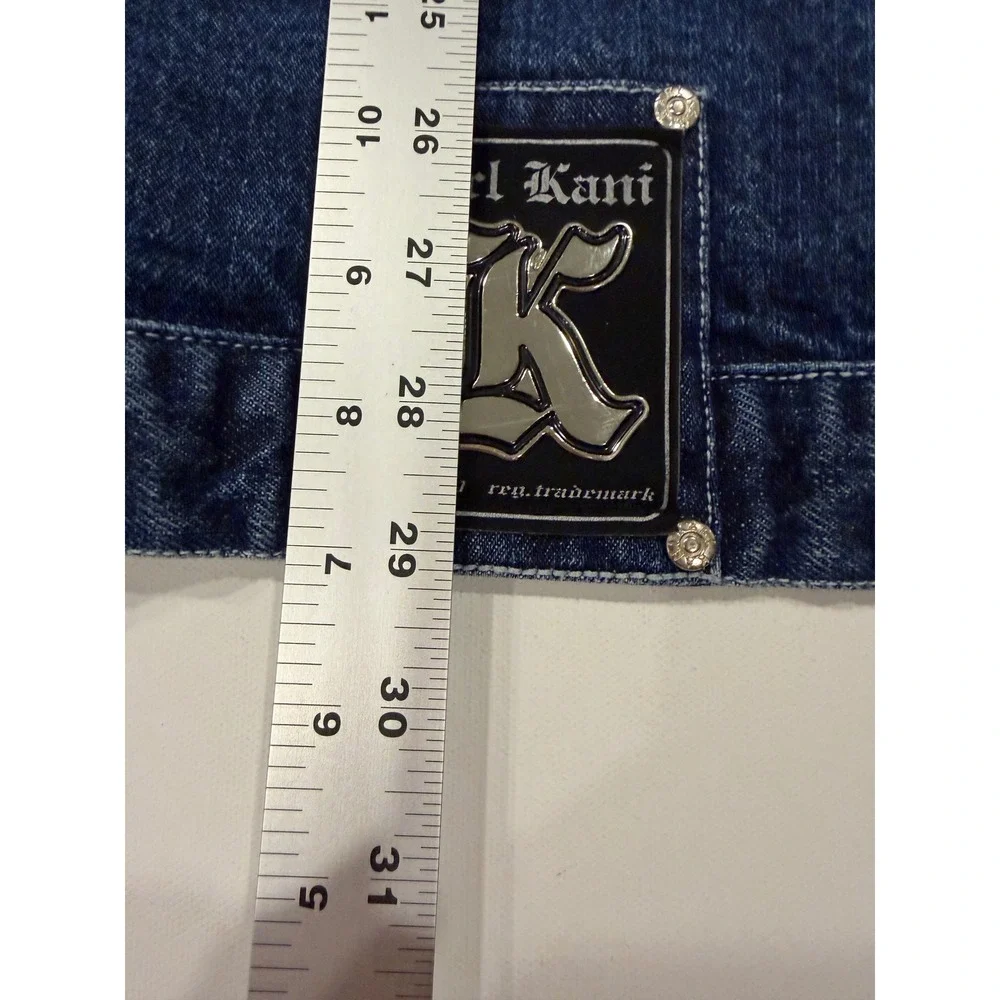 Vintage Karl Kani Denim Jacket L Embroidered Baggy Hip Hop Rap Y2K Rare